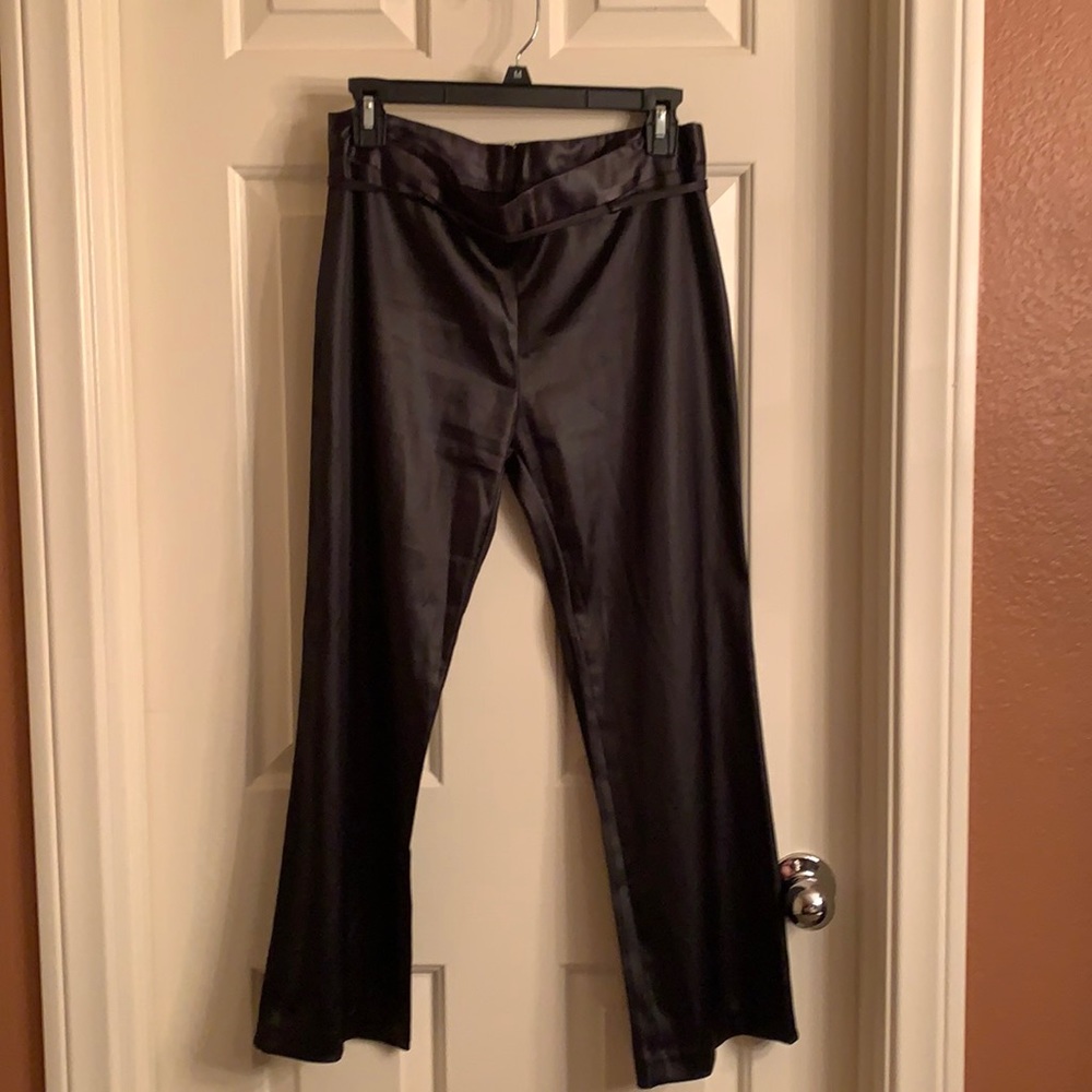 Black Satin like Evening Pants